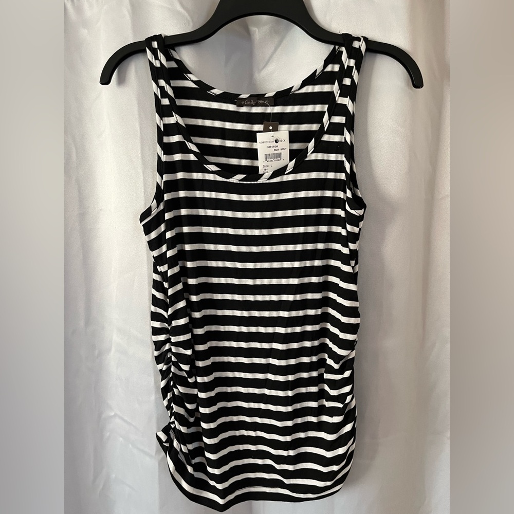 Emily Blu Striped Tank Top